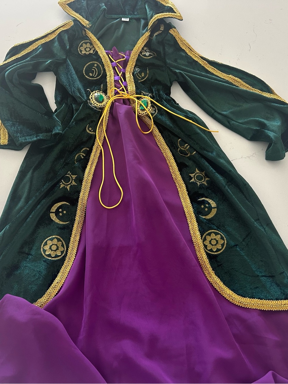 Kids Hocus Pocus / Sanderson Sister Costume with Gold Trim